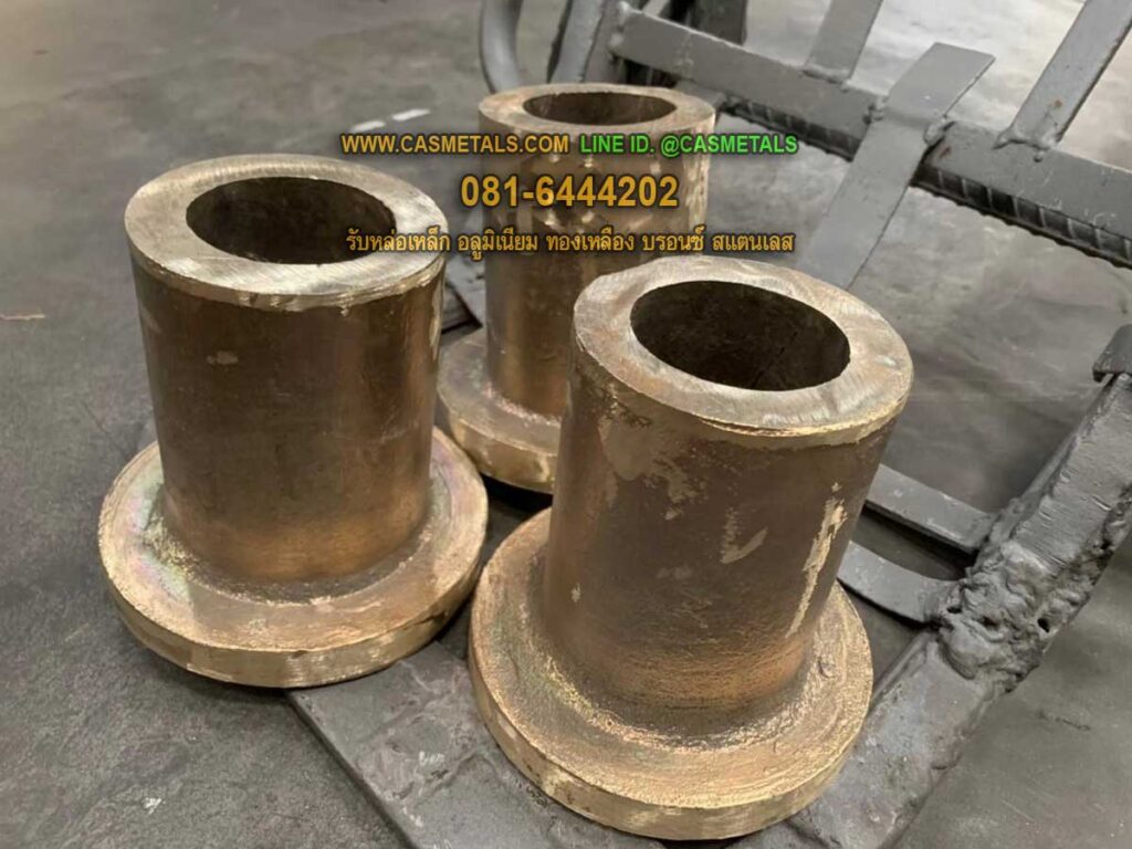 บู๊ชทองเหลืองบรอนซ์ บู๊ชหน้าแปลนทองเหลือง รับหล่อทองเหลือง casmetals.com